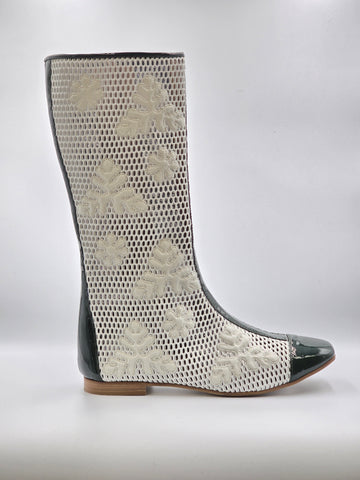 9075 Fiorangelo Boots / White - Blue